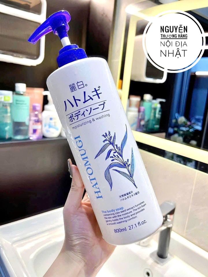 Sữa Tắm Hatomugi Dưỡng Ẩm & Dưỡng Trắng Chiết Xuất Ý Dĩ Nhật Bản 800ml - Sản Phẩm Chăm Sóc Da Toàn Diện