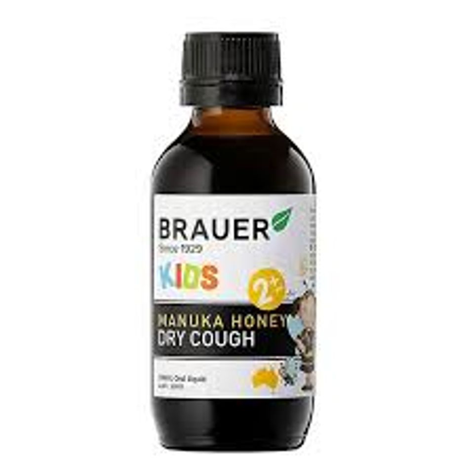 Siro BRAUER Kids Manuka Honey - Giảm ho khan, giảm đau họng cho trẻ từ 2 tuổi, 100ml, hỗ trợ sức đề kháng hiệu quả