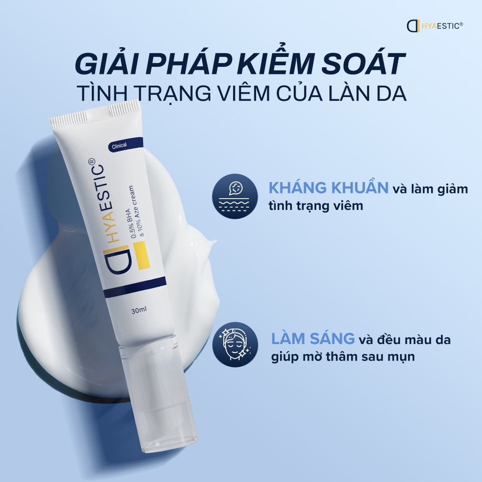 Kem Hyaestic 20% Aze Cream - Điều Trị Mụn, Nám, Làm Sáng Da - An Toàn, Hiệu Quả Cho Làn Da Khỏe Mạnh