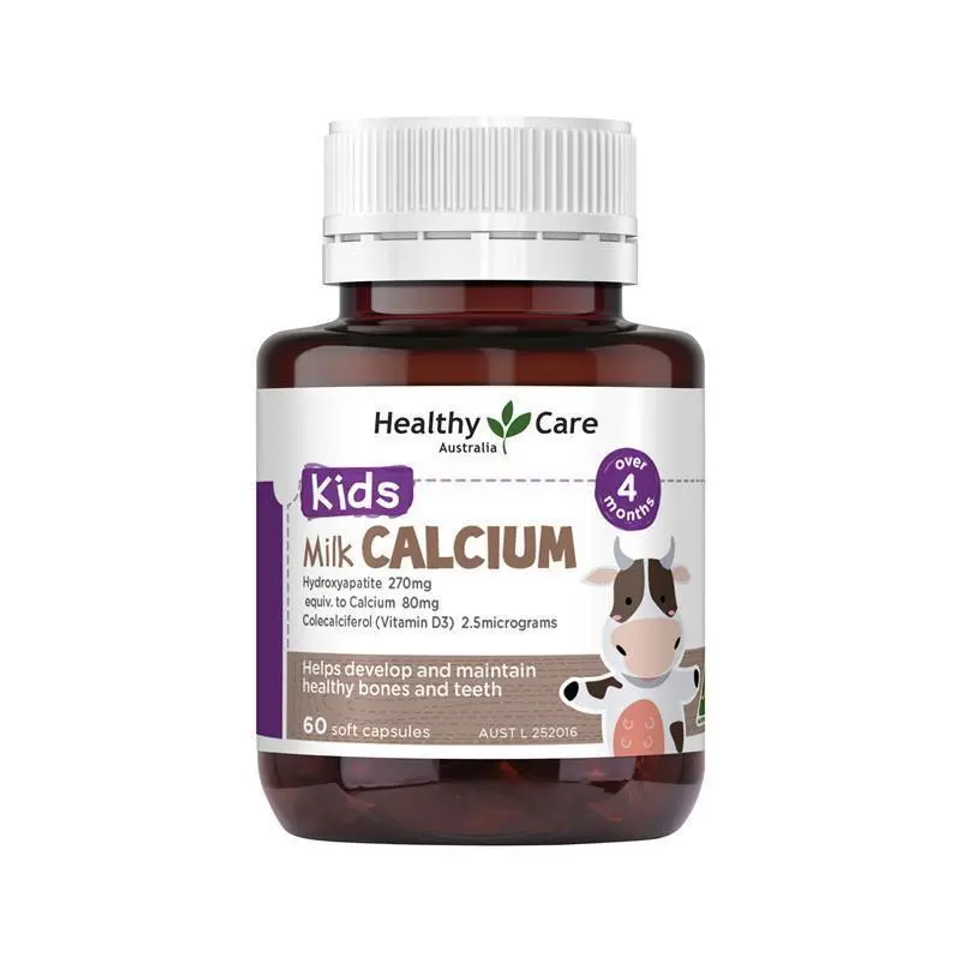 Viên Uống Canxi Healthy Care Kids 60 Viên - Hỗ Trợ Phát Triển Xương Và Chiều Cao Cho Trẻ Em, Vitamin D3 Cần Thiết
