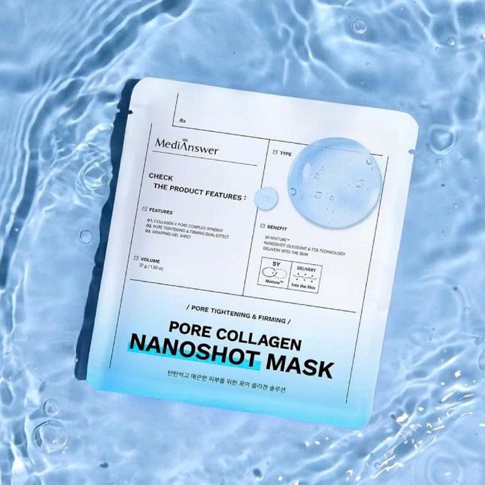 Mặt Nạ Collagen Nanoshot MediAnswer 37g - Dưỡng Ẩm, Se Khít Lỗ Chân Lông, Chống Lão Hóa, Thương Hiệu Hàn Quốc