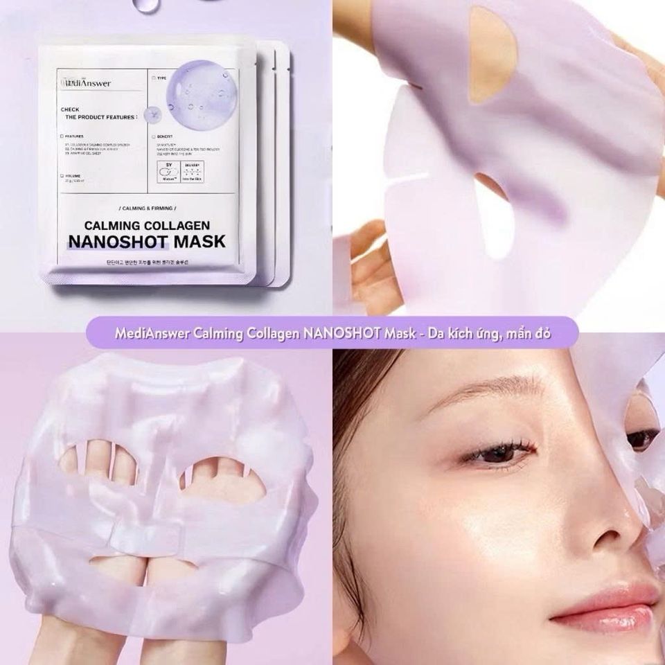 Mặt Nạ Collagen Nanoshot MediAnswer 37g - Dưỡng Ẩm, Se Khít Lỗ Chân Lông, Chống Lão Hóa, Thương Hiệu Hàn Quốc