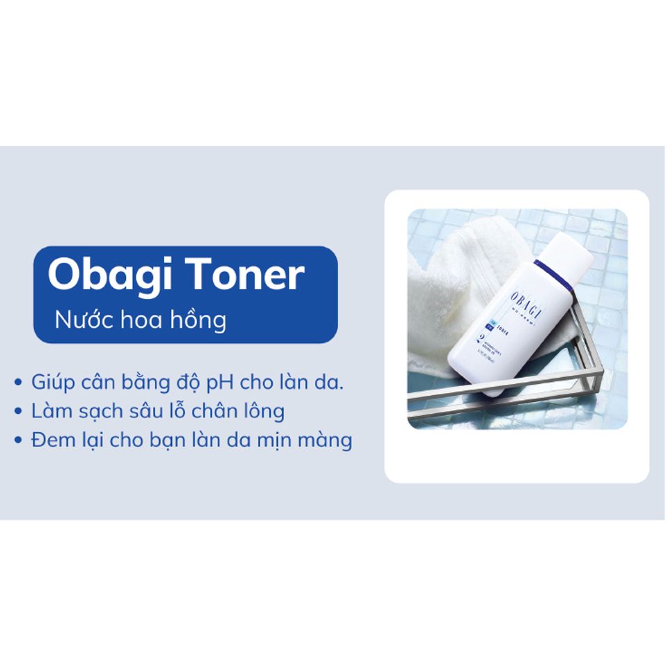 Nước Hoa Hồng OBAGI Medical Toner Cân Bằng Da Không Cồn, Dưỡng Ẩm và Phục Hồi Tái Tạo Da - Chăm Sóc Da Mặt Chuyên Nghiệp