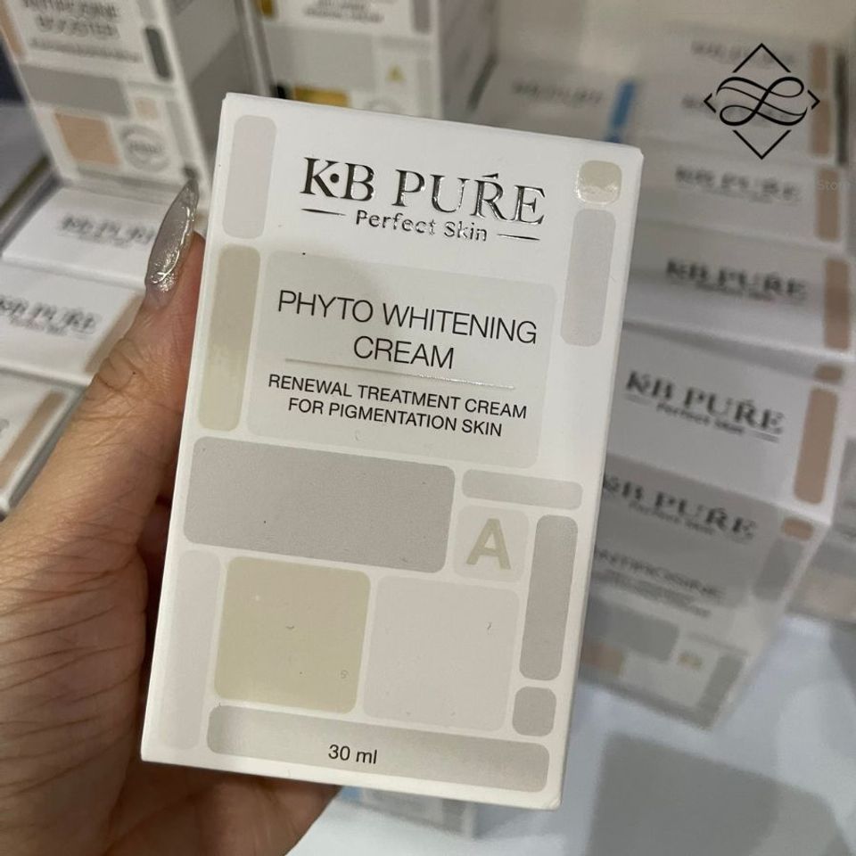 KB Pure Phyto Whitening Cream - Kem Dưỡng Trắng Da Tái Tạo, Giảm Thâm Nám, Chất Lỏng 30ml Cho Da Nhạy Cảm