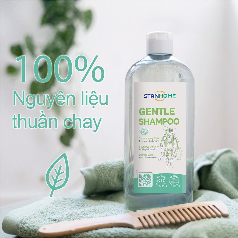 Dầu gội dưỡng ẩm cho tóc suôn bóng khỏe Stanhome Gentle Shampoo 740ml