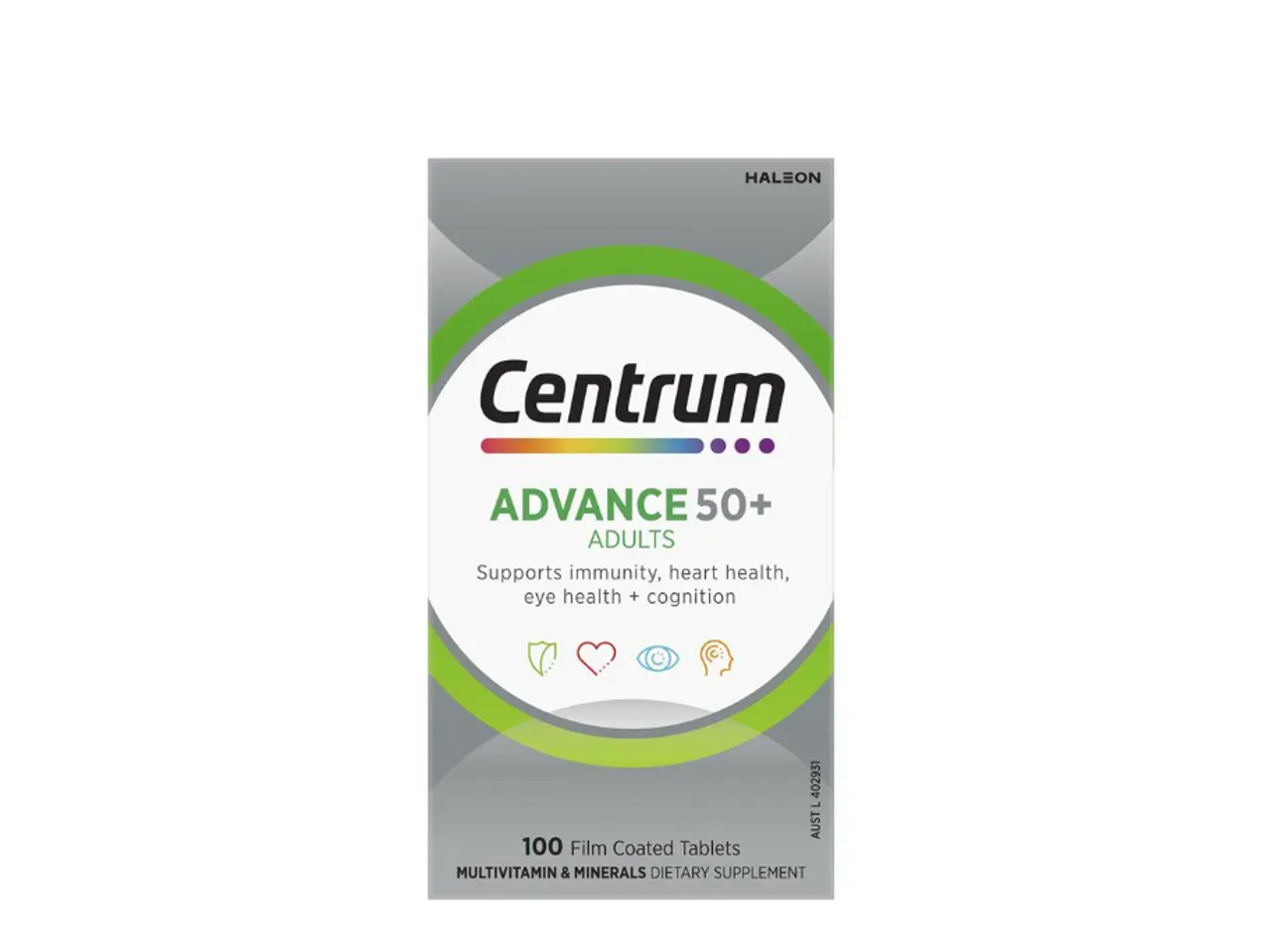 Vitamin Centrum Advance 50+ - Tổng Hợp Dinh Dưỡng Cho Người Trên 50 - 100 Viên Hỗ Trợ Tim Mạch, Xương Khớp, Trí Nhớ
