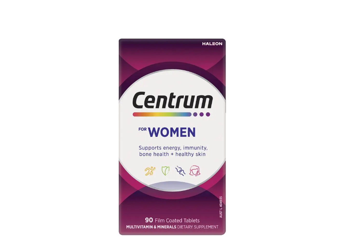 Viên Uống Vitamin Tổng Hợp Centrum For Women 90 Viên - Hỗ Trợ Năng Lượng, Miễn Dịch, Khỏe Đẹp Dành Cho Phụ Nữ