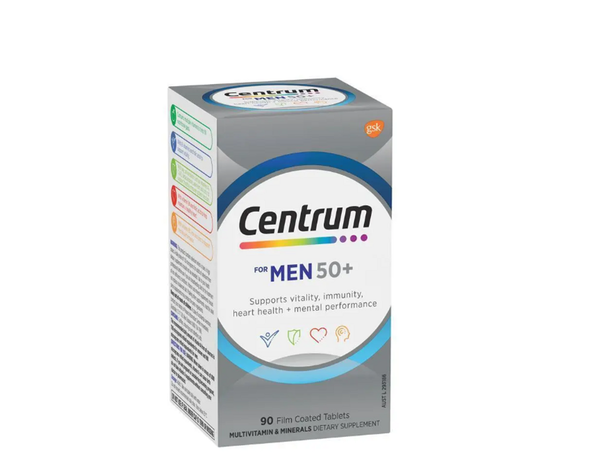 Vitamin Tổng Hợp Centrum For Men 50+ 90 Viên – Bổ Sung Dinh Dưỡng Cho Nam Giới Trên 50 Tuổi, Hỗ Trợ Tim Mạch Và Sức Khỏe Xương Khớp