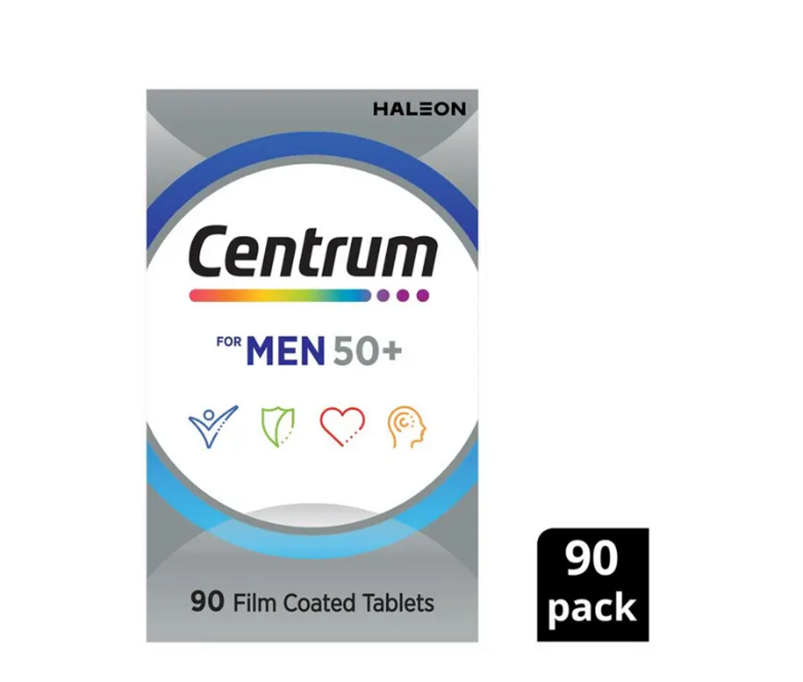 Vitamin Tổng Hợp Centrum For Men 50+ 90 Viên – Bổ Sung Dinh Dưỡng Cho Nam Giới Trên 50 Tuổi, Hỗ Trợ Tim Mạch Và Sức Khỏe Xương Khớp