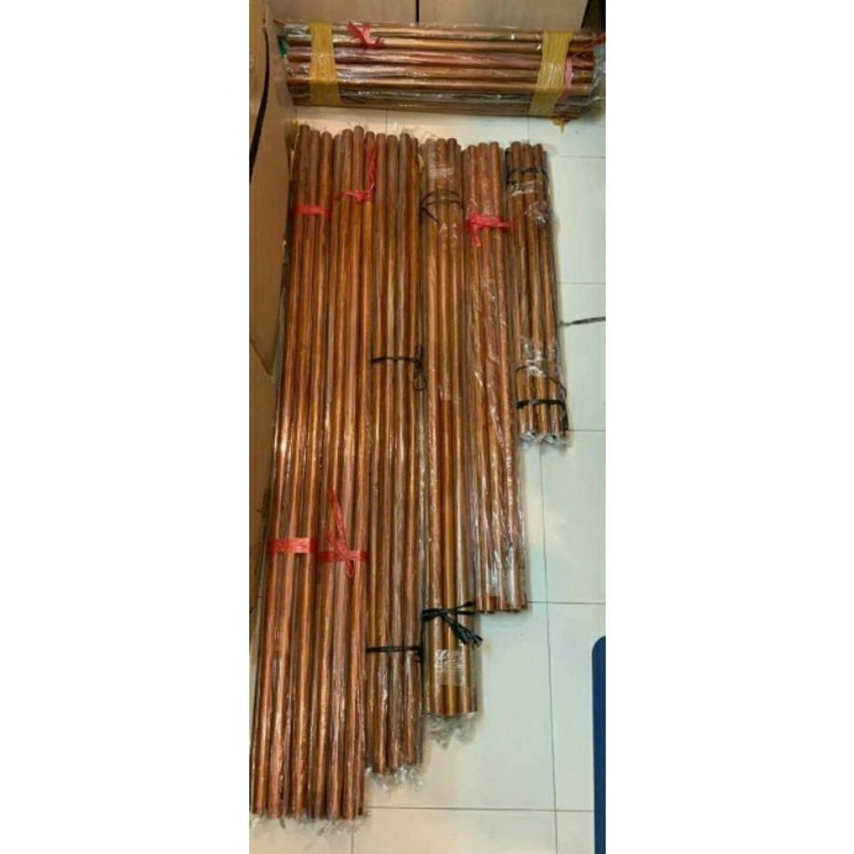 Gậy Gỗ Tập Yoga Chất Lượng Cao - Dụng Cụ Aerobic Dưỡng Sinh Có Bọc Núm Cao Su 2 Đầu, Độ Bền Cao, Tiện Lợi Tập Tại Nhà