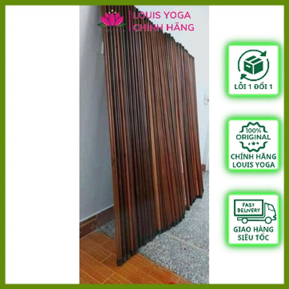Gậy Gỗ Tập Yoga Chất Lượng Cao - Dụng Cụ Aerobic Dưỡng Sinh Có Bọc Núm Cao Su 2 Đầu, Độ Bền Cao, Tiện Lợi Tập Tại Nhà