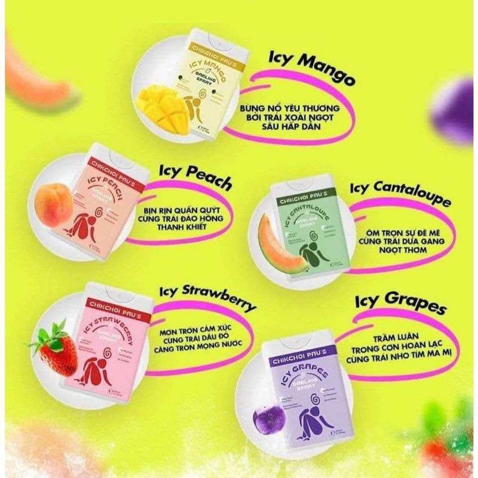 Nước Hoa Vùng Kín Nữ Chikchoi Pau's - Xịt Hương Trái Cây Nhiệt Đới, Tươi Mát, 20ml, Tự Tin Thoải Mái, Dễ Chịu