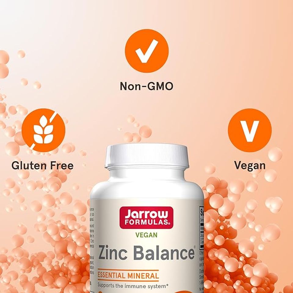 Viên Kẽm Jarrow Zinc Balance 100 Viên - Giảm Mụn, Tăng Đề Kháng, Cân Bằng Nội Tiết Tố, Hỗ Trợ Sức Khỏe Tóc Móng