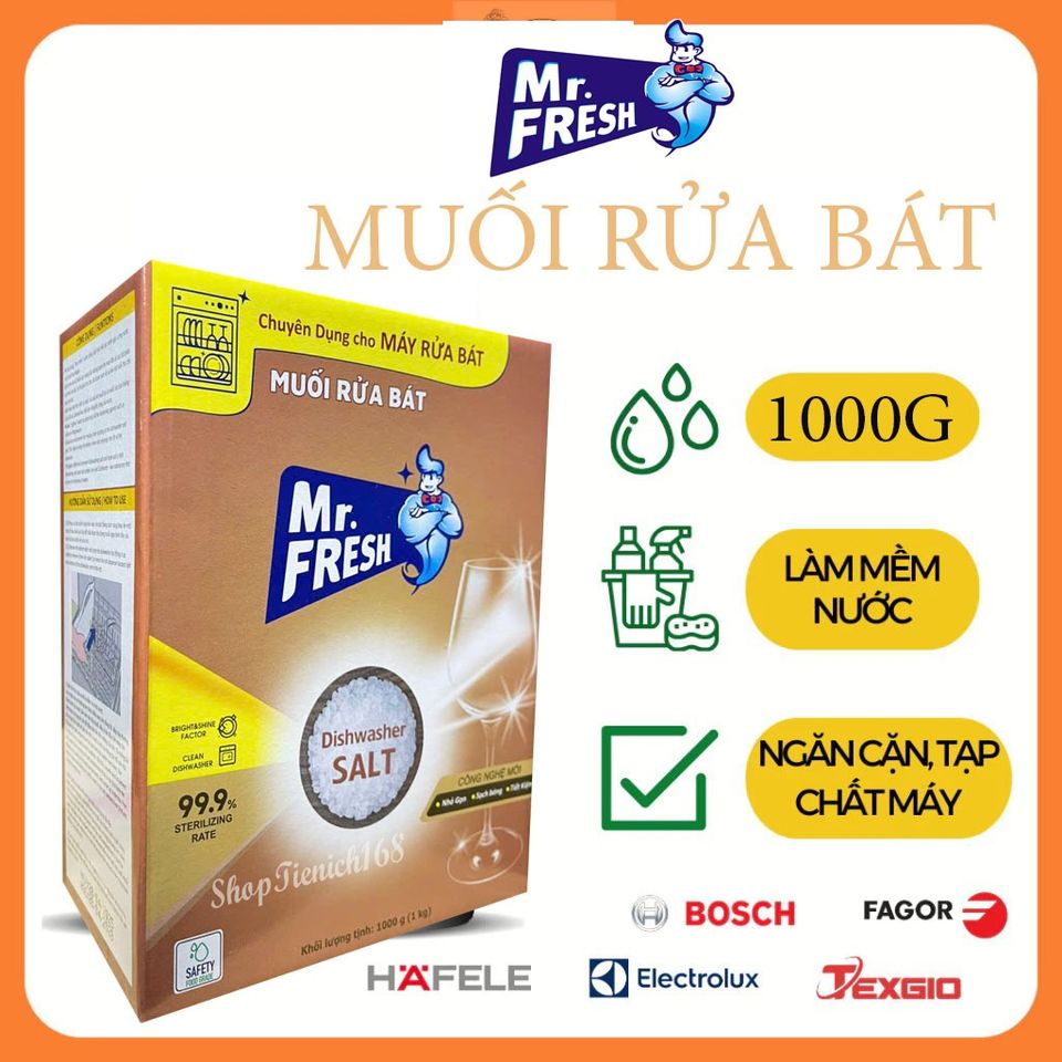 Nước Làm Bóng Mr.Fresh Hương Chanh 500ml - Giúp Bát Đĩa Bóng Loáng, Chống Đọng Nước, Dùng Cho Máy Rửa Chén Hàng Đầu