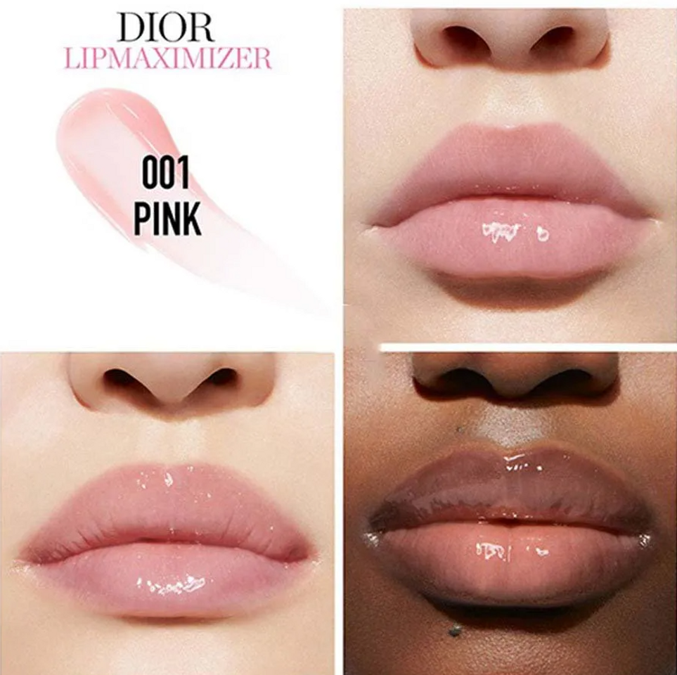 [ không hộp ] Set Son Dưỡng Dior Addict Lip Glow Balm + Addict Lip Maximizer 001 Pink Màu Hồng