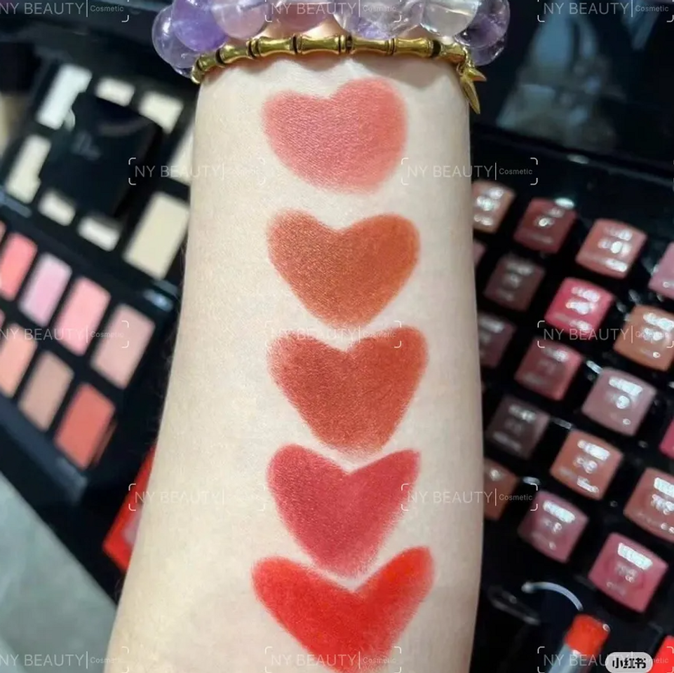 [ không hộp ] Set Son Dior Rouge Dior Lipstick Velvet Finish Màu 999 Đỏ Tươi + 720 Hồng Khô + 217 Hồng San Hô + 228 Đỏ Nâu + 188 Cam Đất ( 5 x 1.5g)