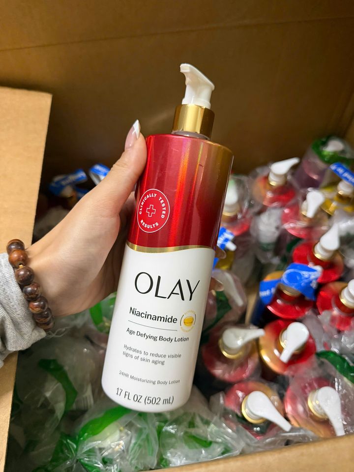 ( có bill nhập) Sữa dưỡng thể OLAY NIACINAMIDE chai 502ml.