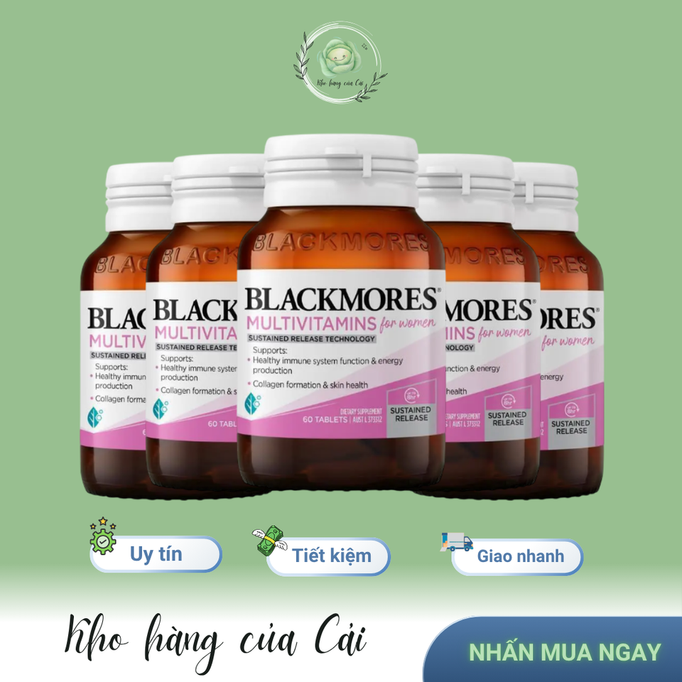 Viên uống Vitamin Tổng Hợp Blackmores cho Phụ Nữ 60 Viên – Bổ Sung Vitamin & Khoáng Chất Tăng Cường Sức Khỏe và Sắc Đẹp