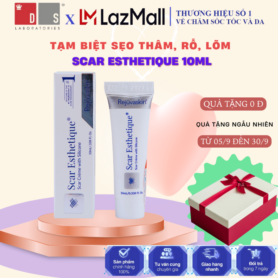 Kem xóa Sẹo Thâm, Sẹo Rỗ Rejuvaskin Scar Esthetique 30ml - Giúp Làm Mịn Da, Ngăn Ngừa Sẹo Lõm hiệu quả từ Mỹ