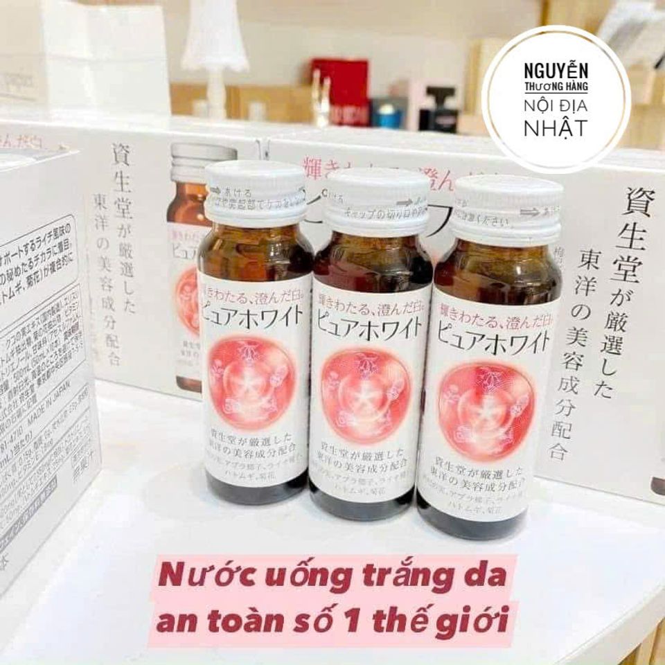 Nước Uống Trắng Da Pure White Shiseido - Collagen Nhật Bản Tăng Cường Sức Khỏe Da, Làm Sáng Và Đều Màu Da, Chính Hãng 344070