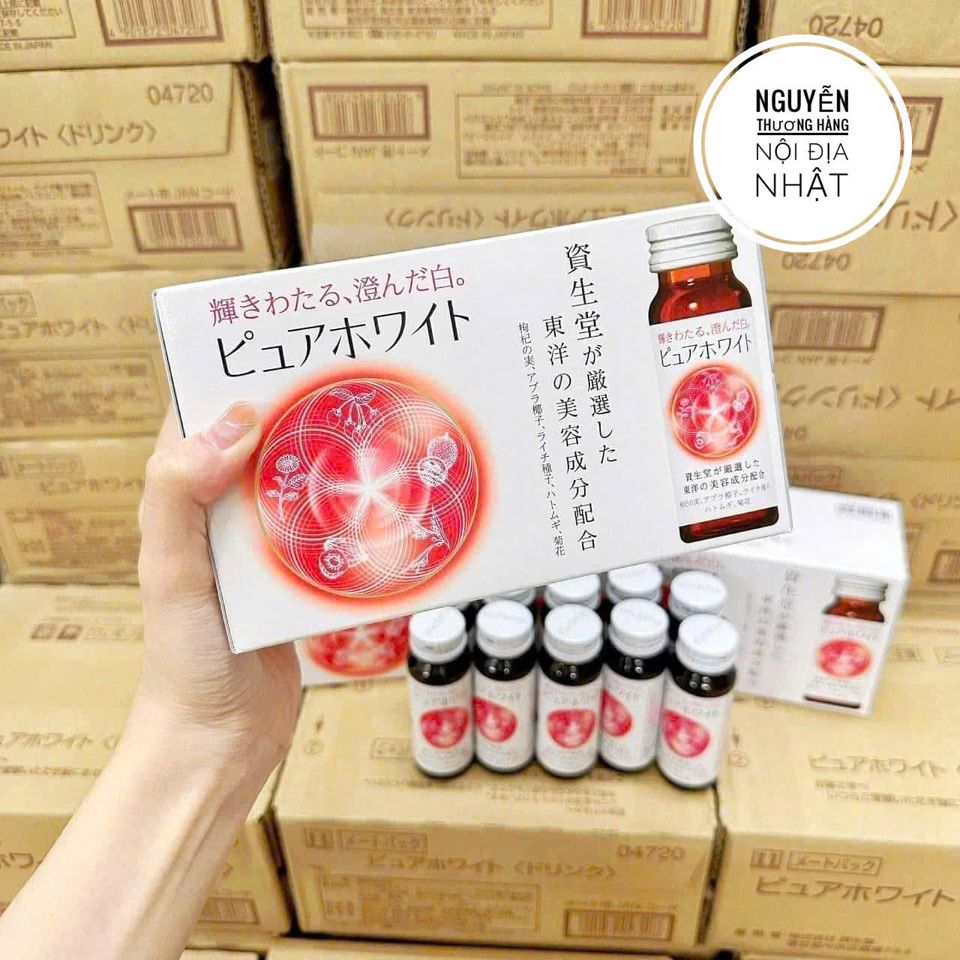 Nước Uống Trắng Da Pure White Shiseido - Collagen Nhật Bản Tăng Cường Sức Khỏe Da, Làm Sáng Và Đều Màu Da, Chính Hãng 344070