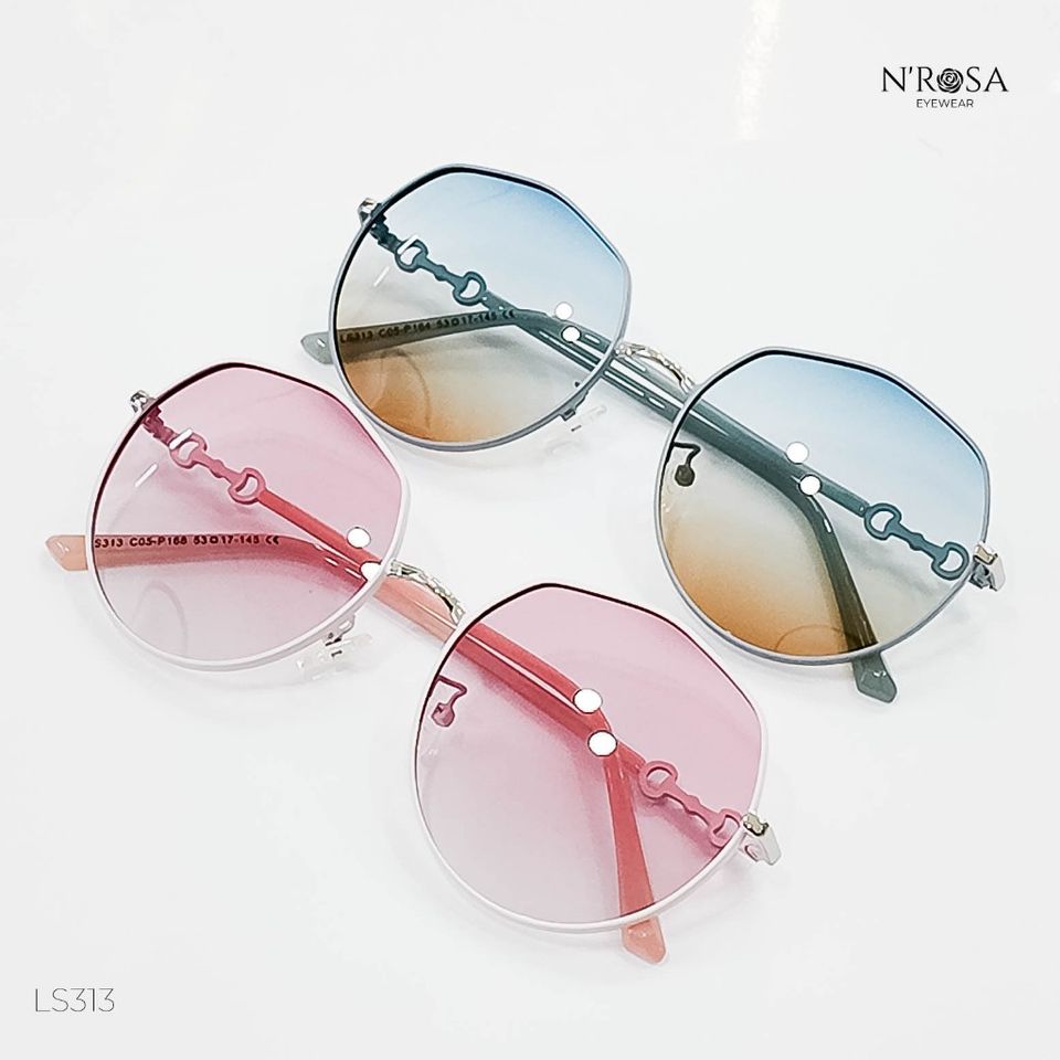 Kính Râm N’ROSA LS313 - Gọng Kim Loại Cao Cấp, Tròng Gradient Xanh/Hồng ...
