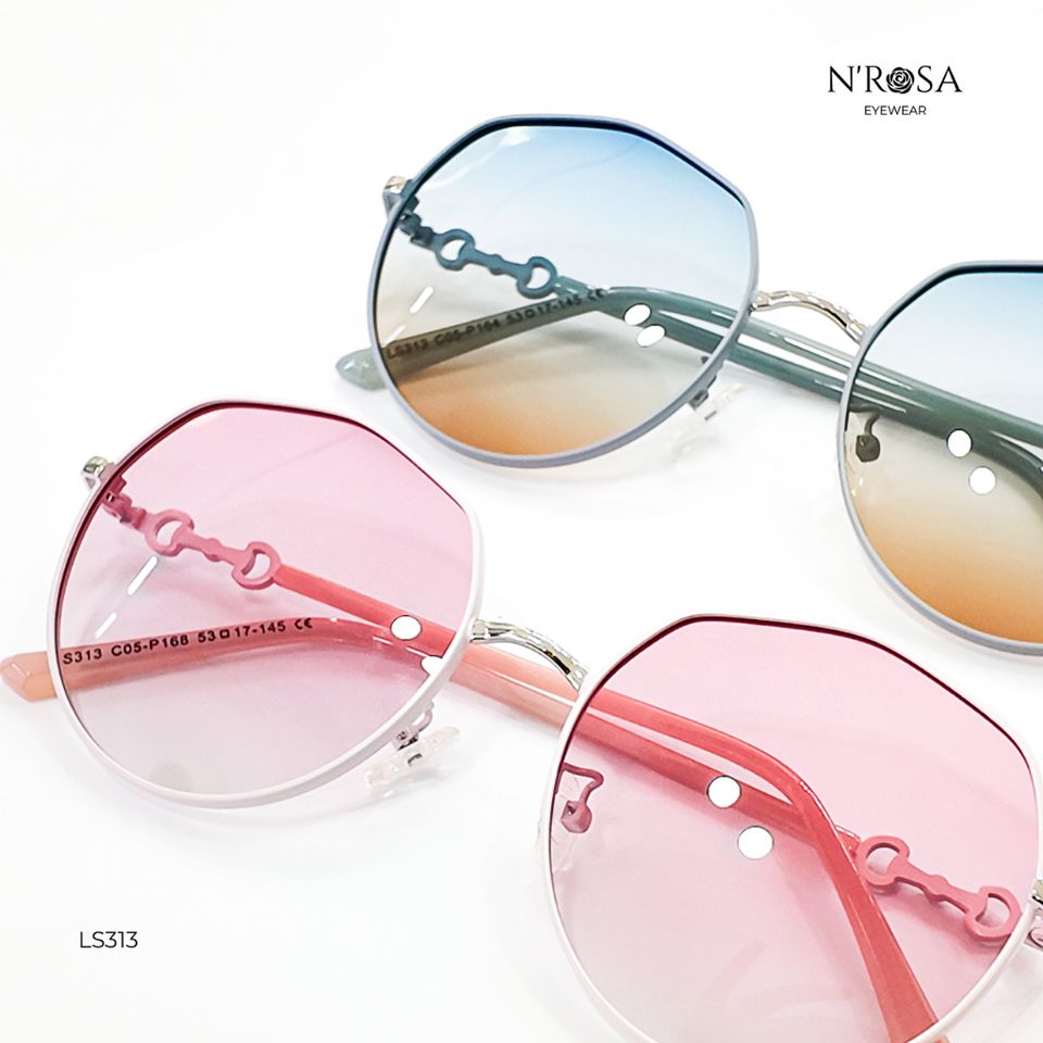 Kính Râm N’ROSA LS313 - Gọng Kim Loại Cao Cấp, Tròng Gradient Xanh/Hồng ...