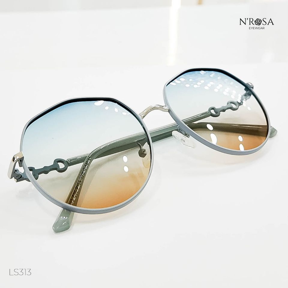 Kính Râm N’ROSA LS313 - Gọng Kim Loại Cao Cấp, Tròng Gradient Xanh/Hồng ...