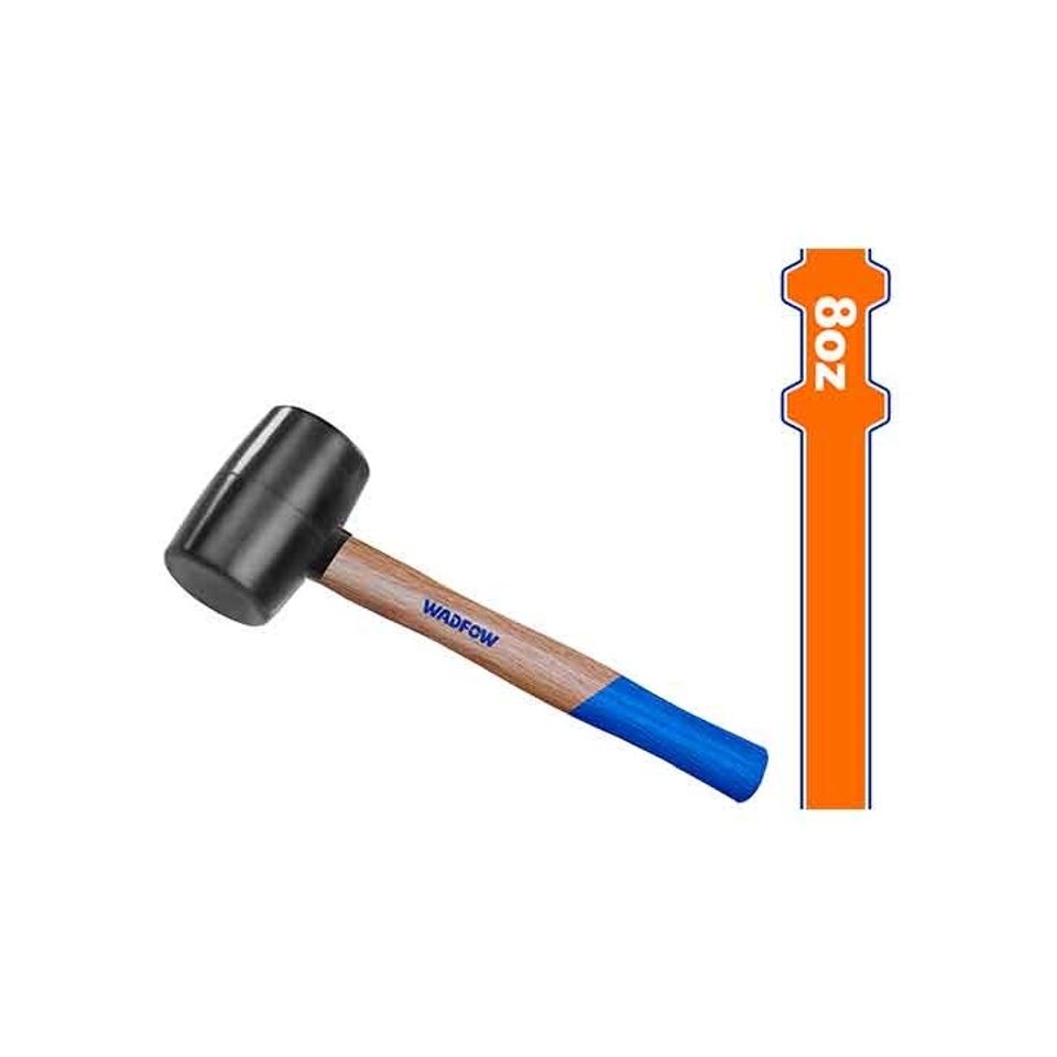 Búa Cao Su Đen 220g Wadfow WMB7301 - Dụng Cụ Tiện Ích Chất Lượng với Tay Cầm Gỗ Cứng, Phù Hợp Cho Thợ Sửa Chữa và Dự Án DIY