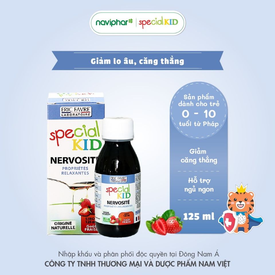 Siro Ngủ Ngon Special Kid Nervosité 125ml - Hỗ Trợ Giấc Ngủ, Giảm Căng Thẳng Cho Trẻ Em, An Toàn Và Dễ Uống