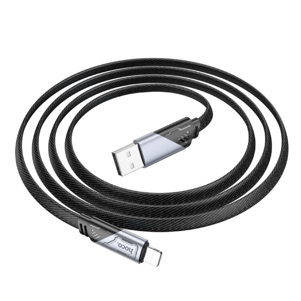 Cáp Sạc Nhanh Hoco U119 lP 1.2m - Chống Đứt Gãy, Truyền Dữ Liệu 2.4A, Thiết Kế Hiện Đại, Chất Liệu Bền Chắc, Phụ Kiện Điện Tử Thú Vị