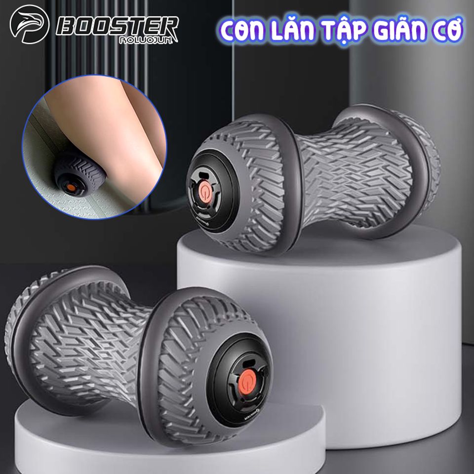 Con lăn tập giãn cơ Booster Boluojun JMQ-6855 - Thiết bị massage rung chuyên nghiệp, giảm đau nhức và thư giãn cơ thể hiệu quả