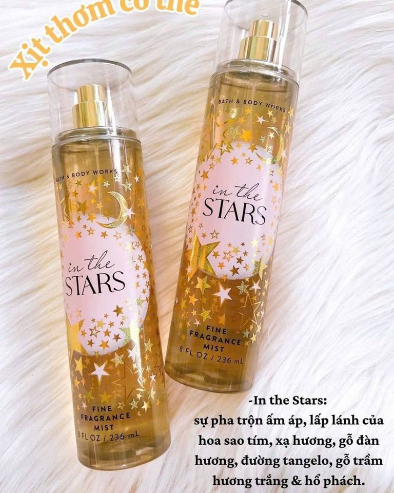 Xịt thơm Body Spray in the Stars - 236ml Bath & Body Works - Hương thơm quyến rũ, dễ chịu cho vẻ ngoài tự tin hàng ngày