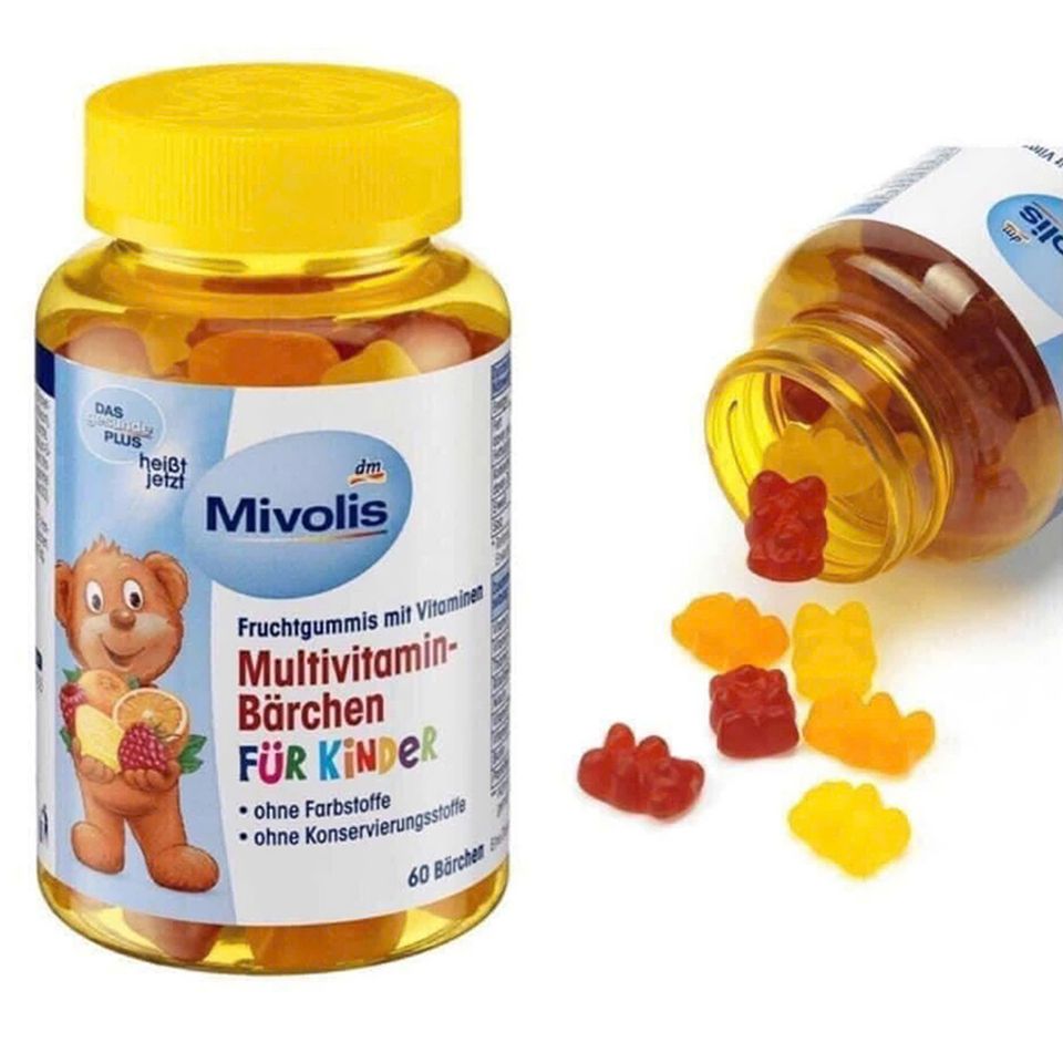 Kẹo dẻo vitamin tổng hợp cho trẻ em Mivolis Đức 60 viên