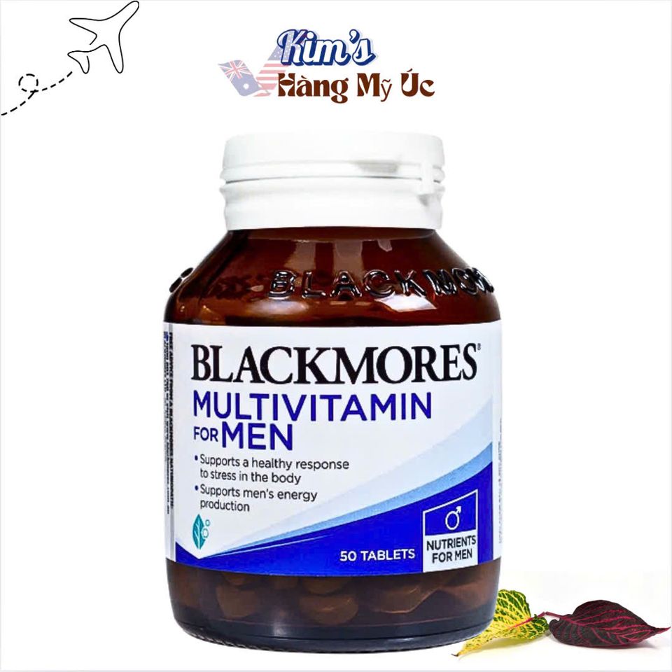 Vitamin Tổng Hợp Cho Nam Blackmores 50 Viên - Hỗ Trợ Sức Khỏe & Năng Lượng, Sản phẩm Nhập Khẩu Chính Ngạch Từ Úc