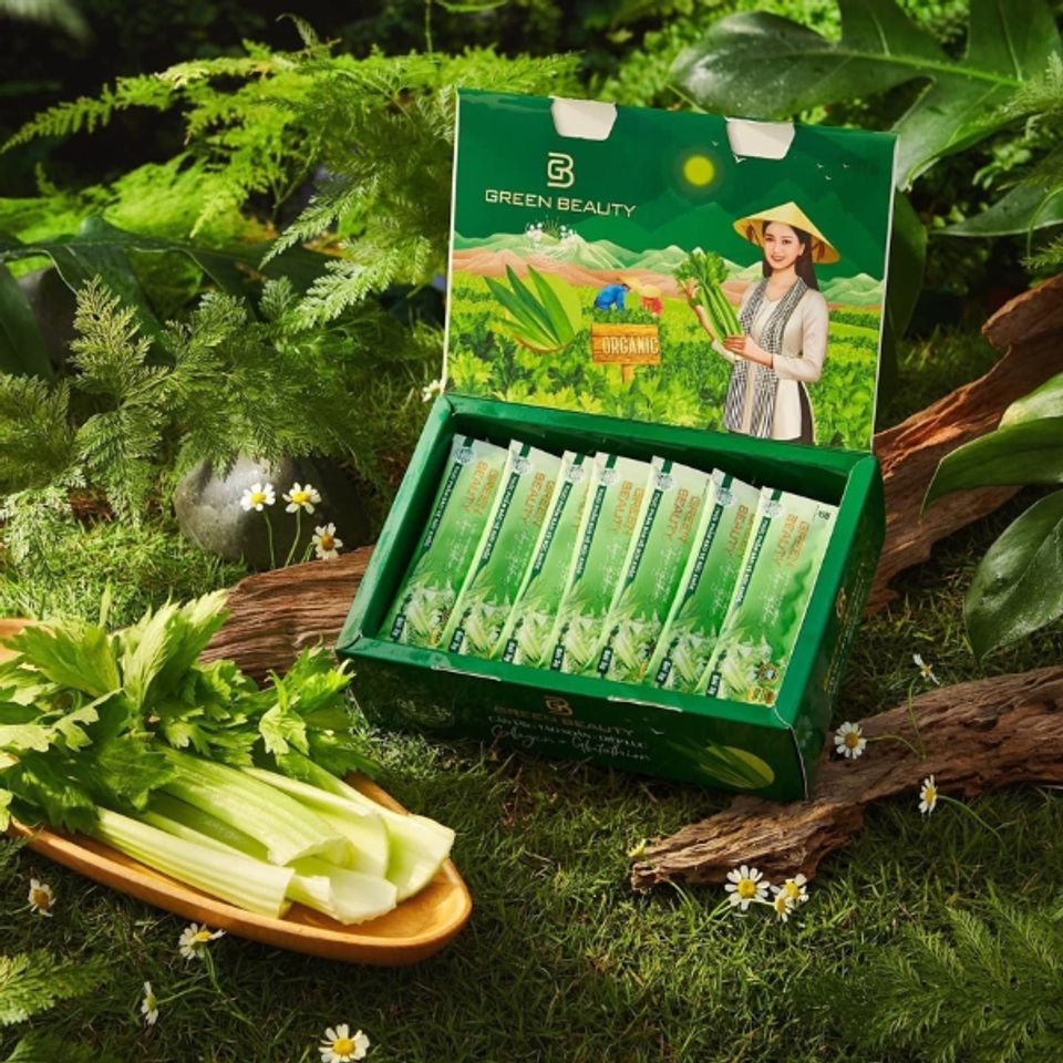 Nước Ép Cần Tây Green Beauty Dạng Bột Hòa Tan - Hỗ Trợ Làm Đẹp Da, Giảm Cân, Tăng Cường Sức Khỏe, 36 Gói