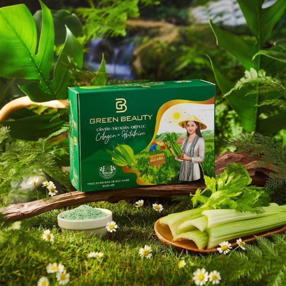 Bột Cần Tây Green Beauty Bổ Sung Chất Xơ - Giúp Làm Đẹp Da, Thanh Lọc Cơ Thể và Hỗ Trợ Giảm Cân Từ Thực Vật