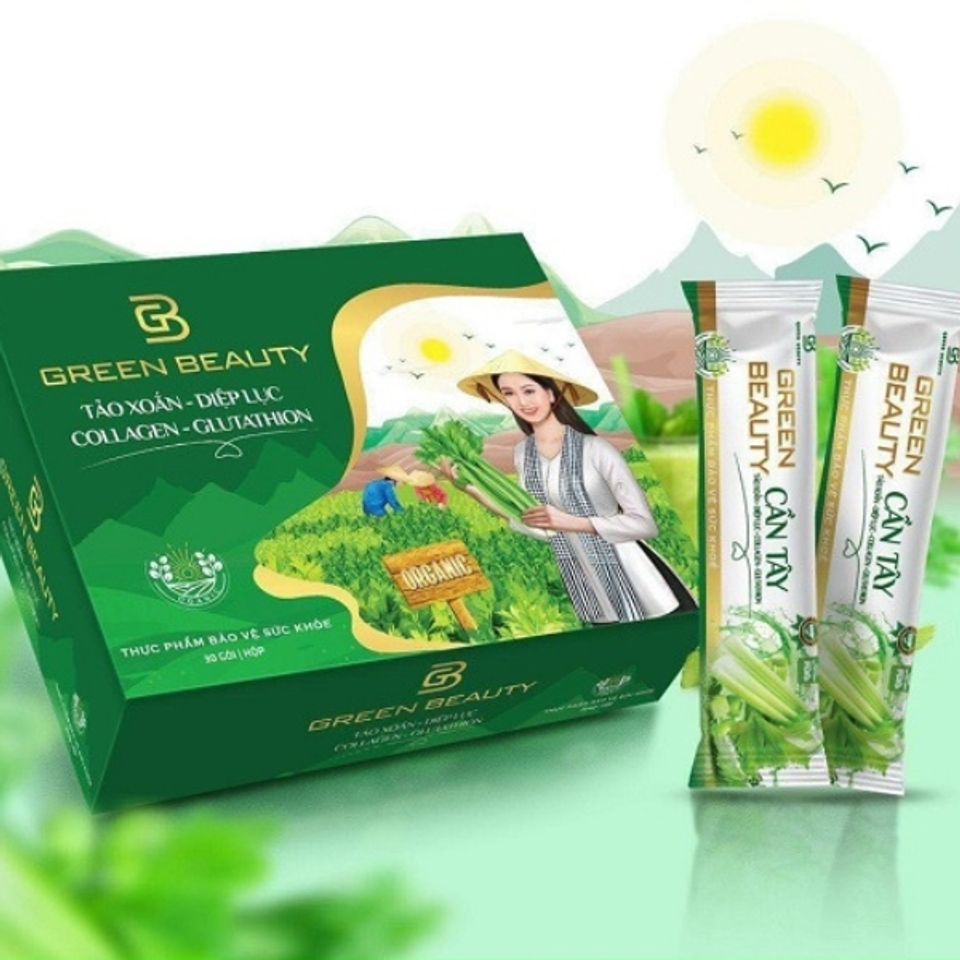 Bột Cần Tây Green Beauty Bổ Sung Chất Xơ - Giúp Làm Đẹp Da, Thanh Lọc Cơ Thể và Hỗ Trợ Giảm Cân Từ Thực Vật