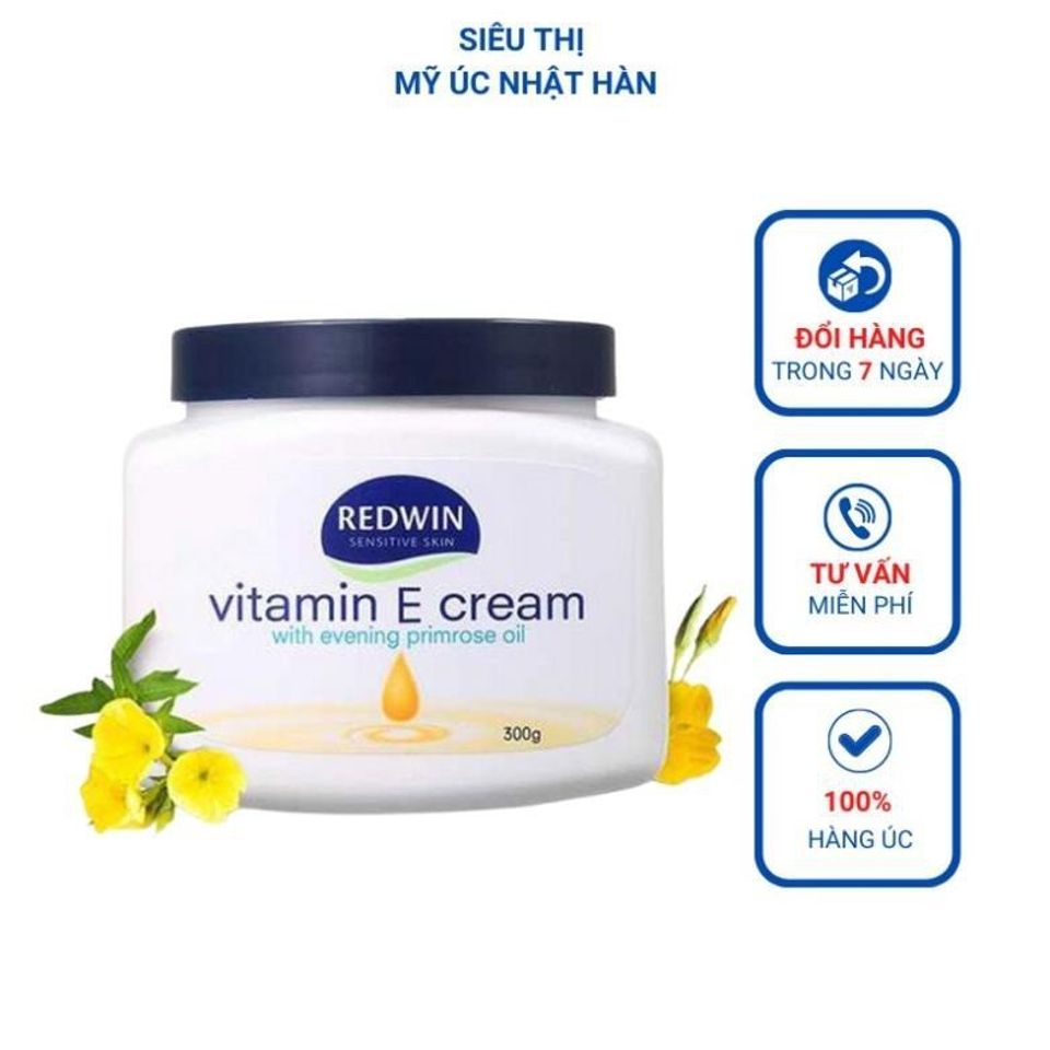 Kem dưỡng ẩm da vitamin E Redwin Cream 300g Úc