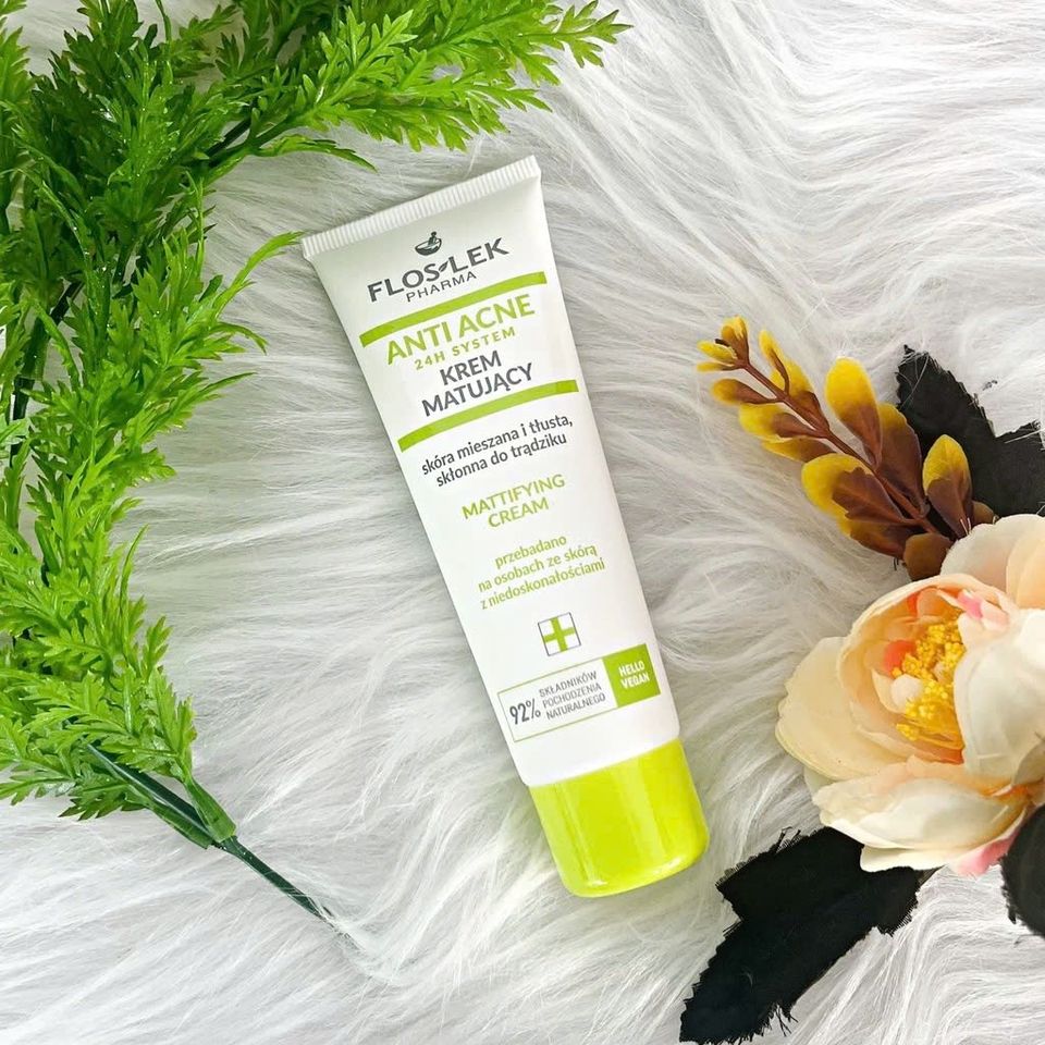 Kem Dưỡng Floslek Anti Acne Mattifying Cream 50ml Chính Hãng Kem Kiểm Soát Dầu Mụn và Điều Tiết Nhờn