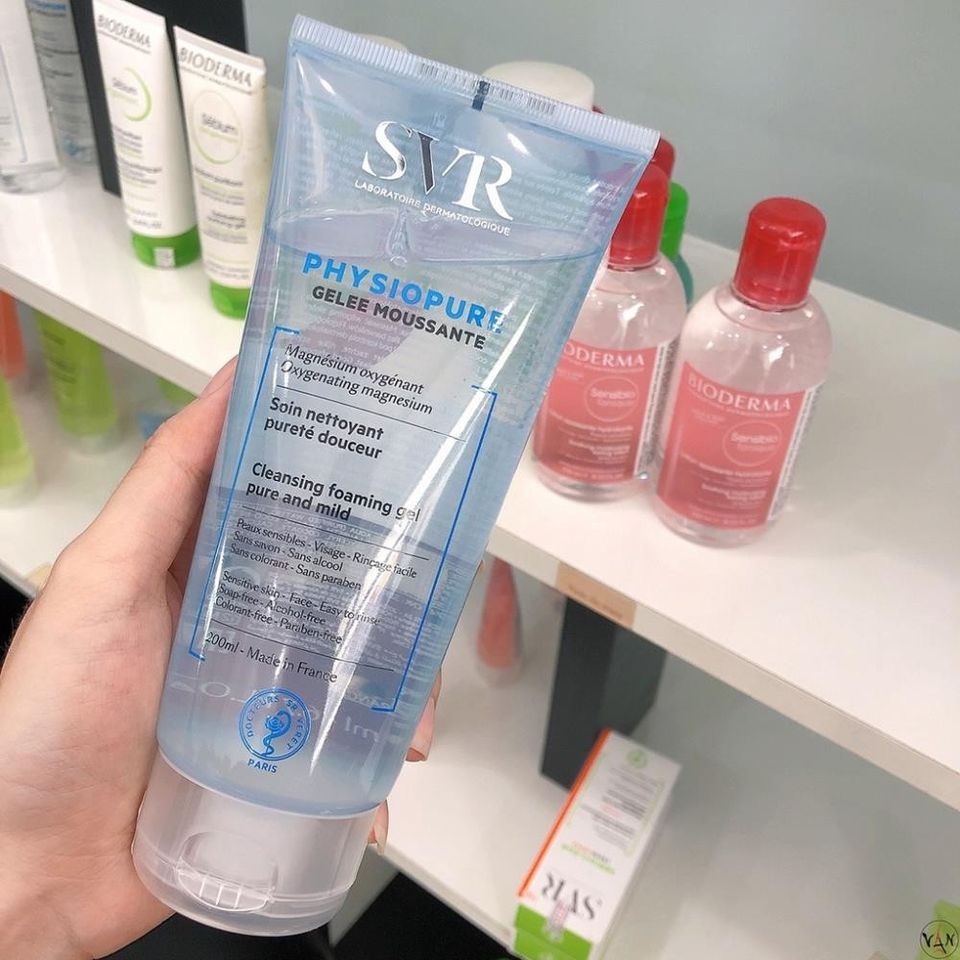 Gel rửa mặt dành cho da nhạy cảm SVR Physiopure Gelee Moussante 55ml/200ml [ Chính hãng ]