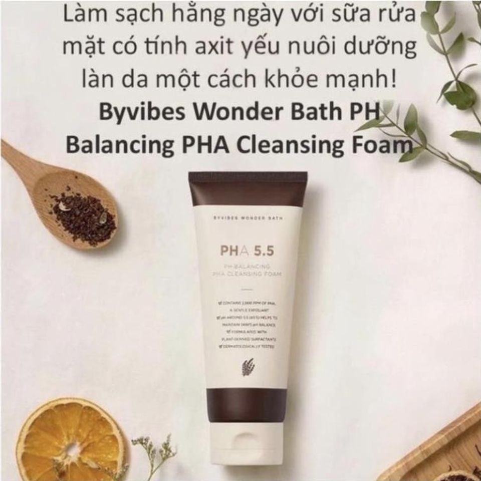 Sữa rửa mặt Wonder Bath PHA 5.5 tạo bọt dịu nhẹ phù hợp ngay cả da nhạy cảm 130ml