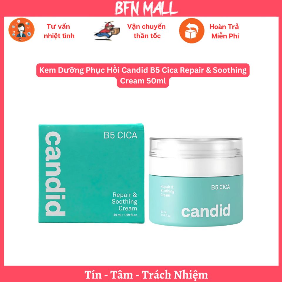 Kem Dưỡng Phục Hồi Candid B5 Cica Repair & Soothing Cream 50ml