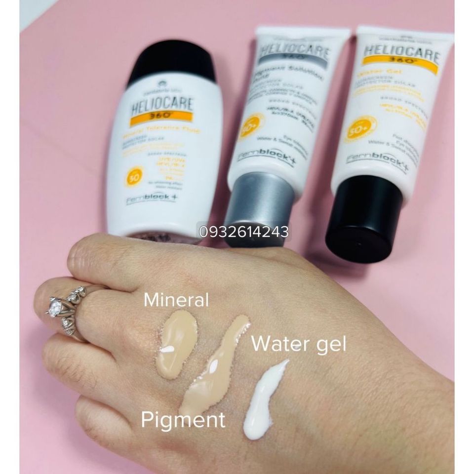 Kem chống nắng Heliocare 360 Pigment Solution / Water Gel / Mineral Tolerance Fluid / AR Emulsion