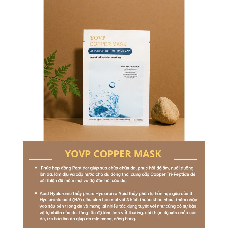 Mặt nạ MASK COPPER YOVP Cấp Ẩm, Phục Hồi, Giảm Đỏ Cho Da Treatment