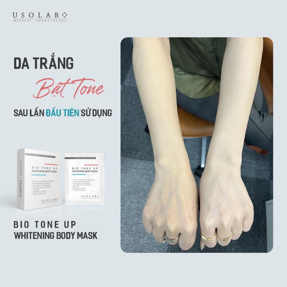 Kem Ủ Kích Trắng Body Usolab Bio Tone Up Whitening body mask (20g x 5 gói)