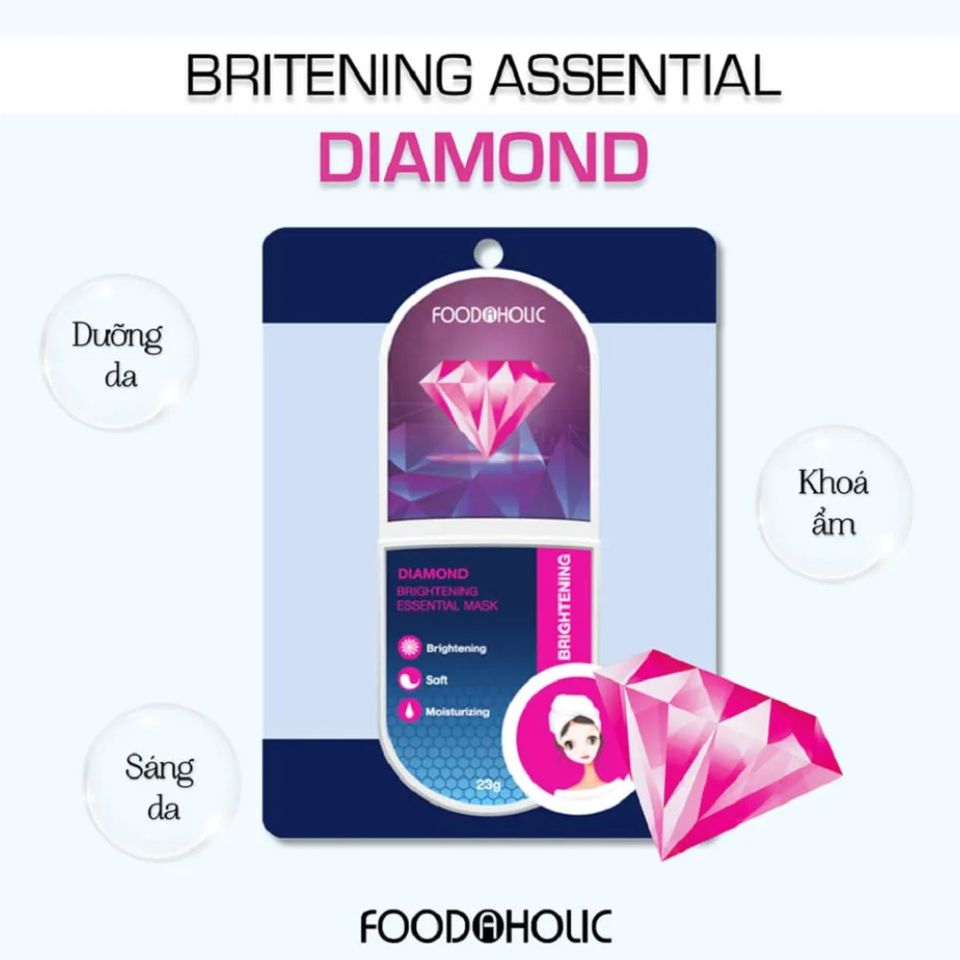 Mặt Nạ Dưỡng Da Foodaholic Bổ Sung Vitamin, Mặt Nạ Hàn Quốc Dưỡng Ẩm, Dưỡng Trắng Da Foodaholic Essential Mask 23ml