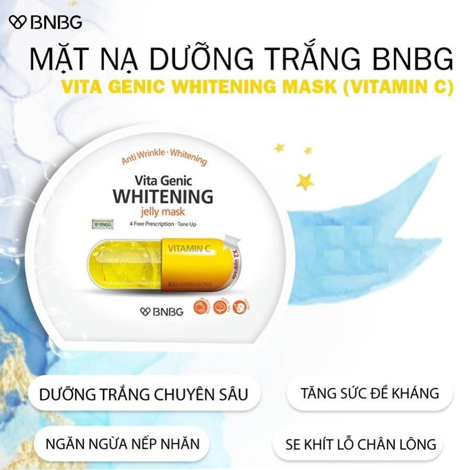 Mặt nạ giấy Banobagi Vàng Vita Genic Whitening Jelly Mask Vitamin C 30ml