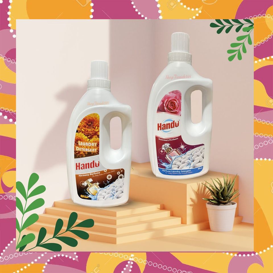 Nước Giặt Xả Hando 2L - Kháng Khuẩn, Chống Nấm Mốc, Hương Thơm Dịu Nhẹ, Bảo Vệ Vải, An Toàn Cho Da Nhạy Cảm