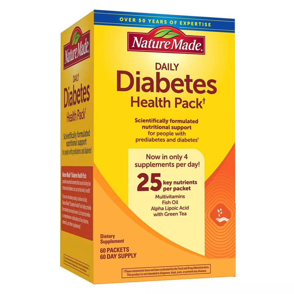 Vitamin cho người tiểu đường Nature Made Diabetes Health Pack 60 gói - Bổ Sung 25 Dưỡng Chất Hỗ Trợ Kiểm Soát Đường Huyết